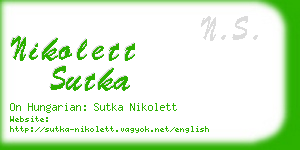 nikolett sutka business card